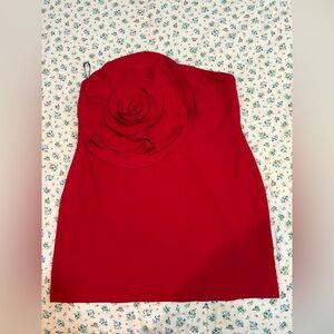 Forever 21 Vibrant Red Strapless Dress